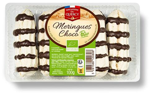 Visuel 1 du produit Meringues choco bio Biscuits les Saules - 80 g