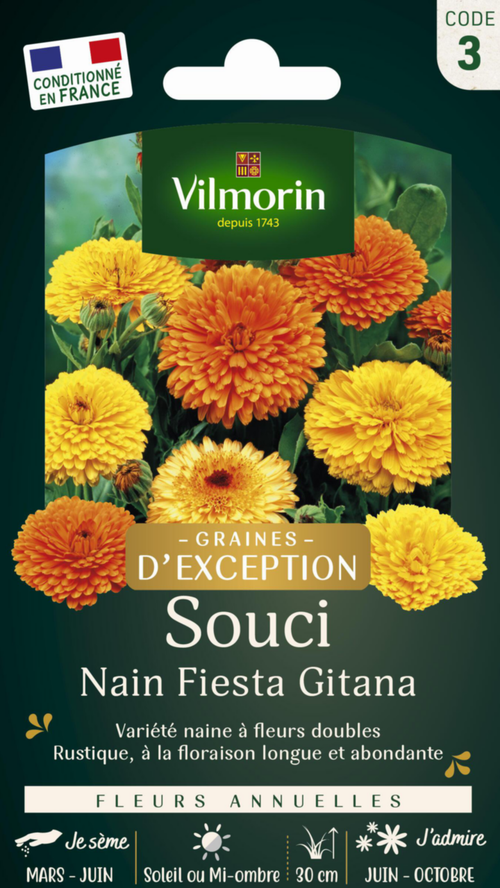 Visuel 1 du produit Souci Nain Fiesta Gitana Vilmorin - graines à semer
