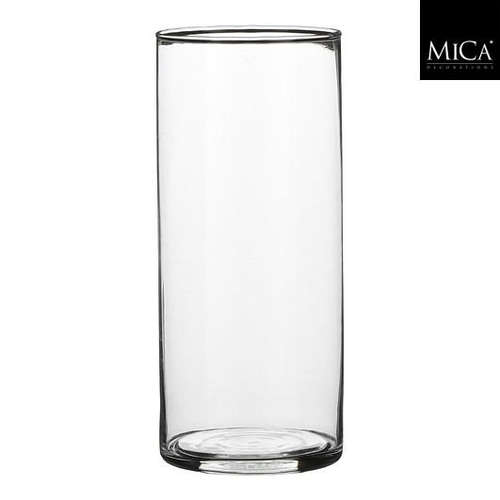 Visuel 1 du produit Vase cylindre en verre transparent Carly - Ø 9 x H 19 cm