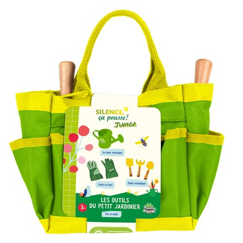 Visuel 1 du produit Sac en tissu vert avec ensemble de jardinage pour enfant - les 6 pièces