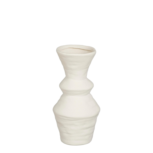 Visuel 1 du produit Vase Carice coloris blanc en céramique - Ø 12,5 cm