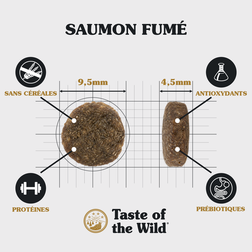 Visuel 2 du produit Croquettes pour chiot sans céréales saumon Taste of the Wild Pacific Stream - 12,2 kg