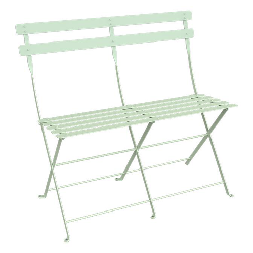 Visuel 1 du produit Banquette bistro 2 places coloris vert en acier Fermob - 88 x 29 cm