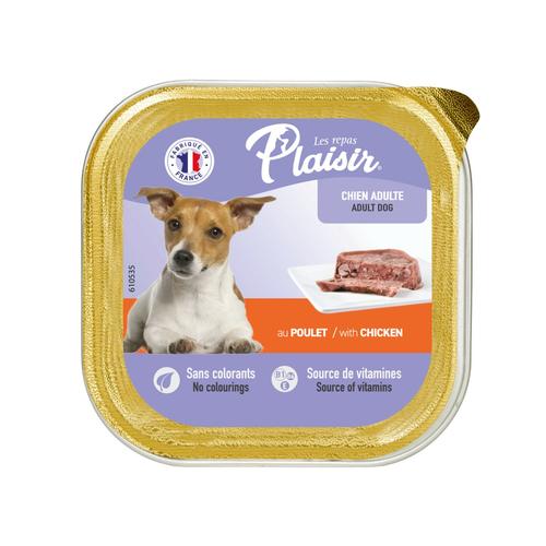 Visuel 1 du produit Terrine au poulet Plaisir pour chien en barquette 150 g