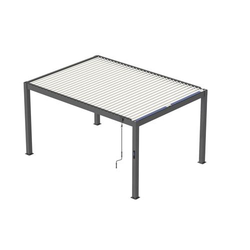 Visuel 1 du produit Pergola autoportée solaire Mira coloris gris en aluminium - 300 x 400 cm
