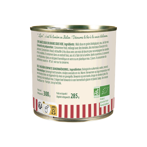 Visuel 3 du produit Maïs doux en grains sous vide bio Luce - 340 g