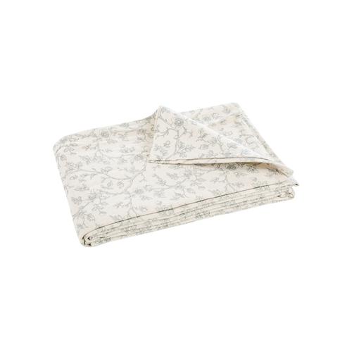 Visuel 1 du produit Nappe en coton écru à fleurs bleues Tiffany - 250 x 150 cm