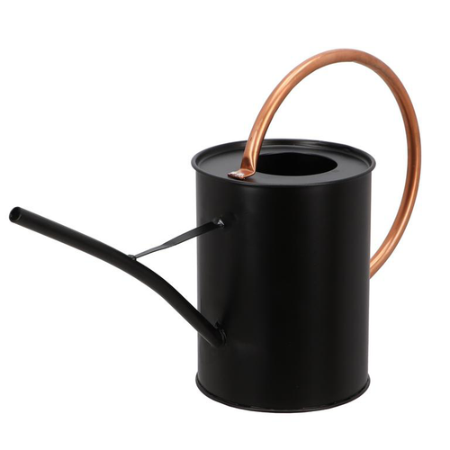 Visuel 1 du produit Arrosoir en fer galvanisé noir et cuivré - 37 x 12,6 x 23 cm