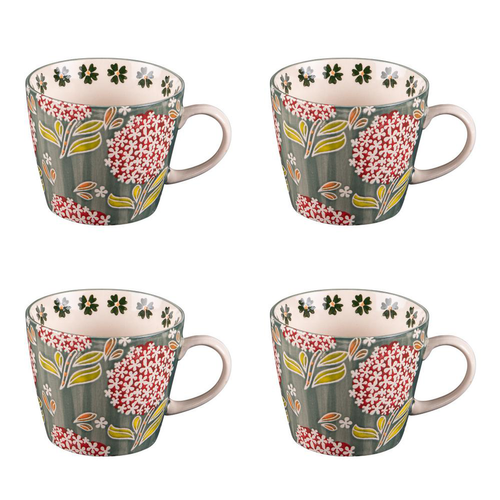 Visuel 1 du produit Coffret de 4 tasses Cottage coloris multicolore - 8 cm