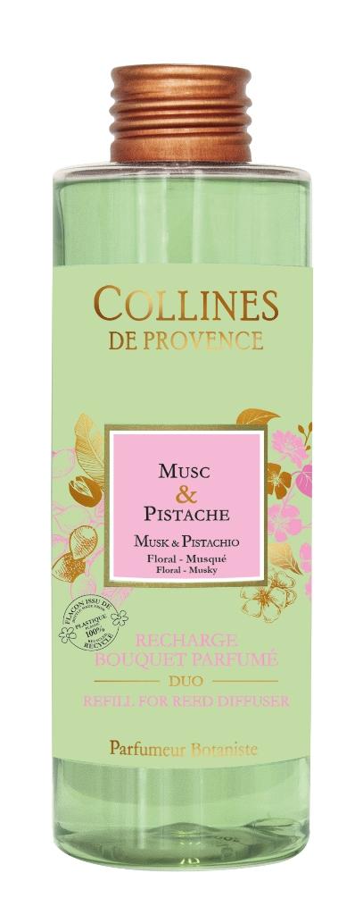 Visuel 1 du produit Recharge pour bouquet parfumé musc et pistache Collines de Provence Duos parfumés - 200 ml