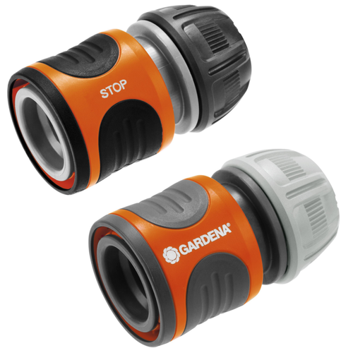 Visuel 1 du produit Raccords rapide + aquastop coloris noir Gardena - 13-15 mm