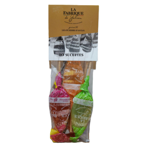 Visuel 1 du produit Sachet de 10 sucettes tradition La Fabrique de Julien - 10 x 15 g