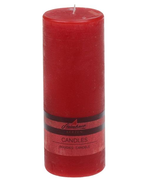 Visuel 1 du produit Bougie cylindrique rubis Rustique grand modèle - Ø 7,8 x H 20 cm