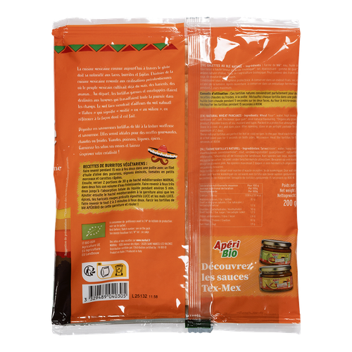 Visuel 2 du produit Tortillas de blé bio Apéri Bio - 200 g