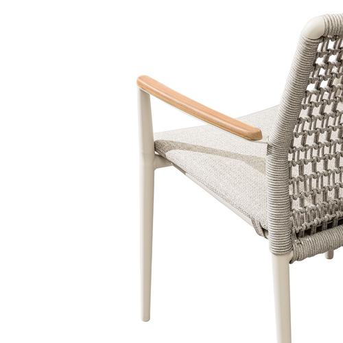 Visuel 6 du produit Fauteuil Maddox alu/teck/corde