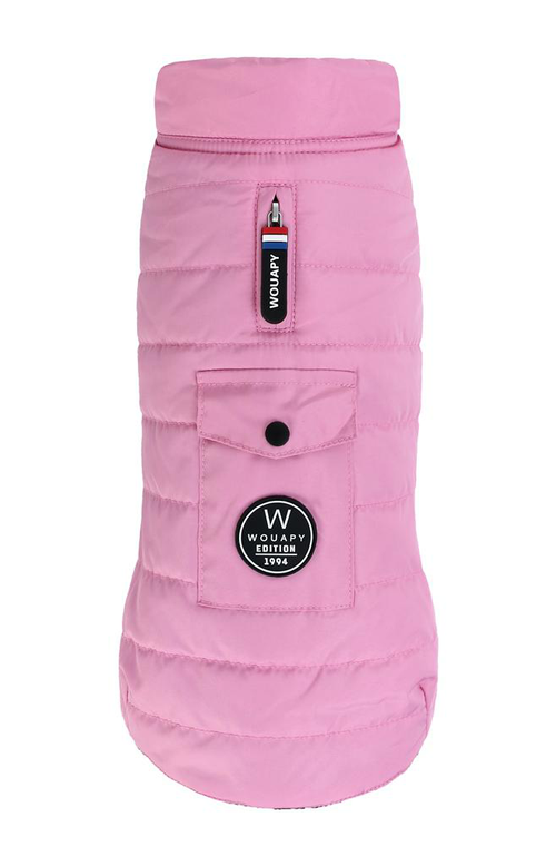 Visuel 1 du produit Doudoune pour chien en tissu recyclé coloris rose Wouapy - Taille XS