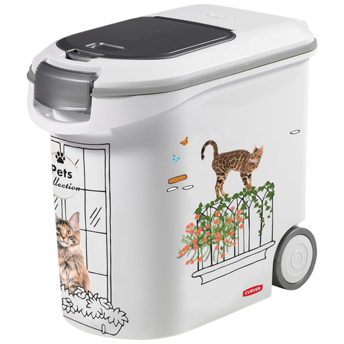 Visuel 2 du produit Container à croquettes à roulettes pour chat Pet collection Keter - 35 L