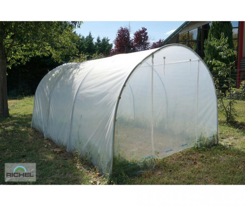 Visuel 3 du produit Serre tunnel pieds droits, 2 portes zippées, SERRES RICHEL - 13.5m²
