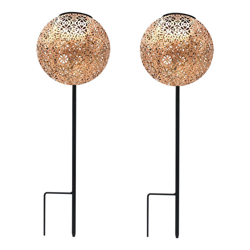 Visuel 1 du produit Balise solaire Agadir Batimex coloris marron en acier - Ø 15 x 45 cm