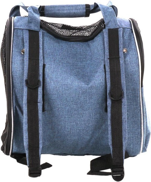 Visuel 7 du produit Sac à dos de transport pour animal de compagnie coloris bleu Lene - 36 x 32 x 32 cm
