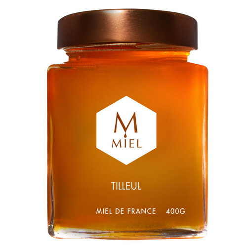 Visuel 1 du produit Miel de tilleul bio dans un pot en verre Hexagone - 250 g
