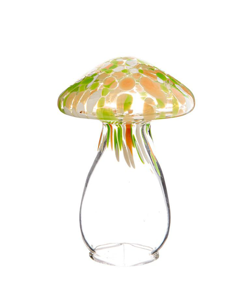 Visuel 1 du produit Champignon décoratif à poser coloris marron en verre - 17 x 11 cm