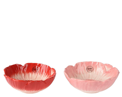 Visuel 1 du produit Bol coquelicot en dolomite colorée - Ø 12 x H 5 cm