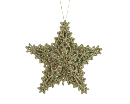 Visuel 1 du produit Étoile or à suspendre - 13 x 12,5 cm