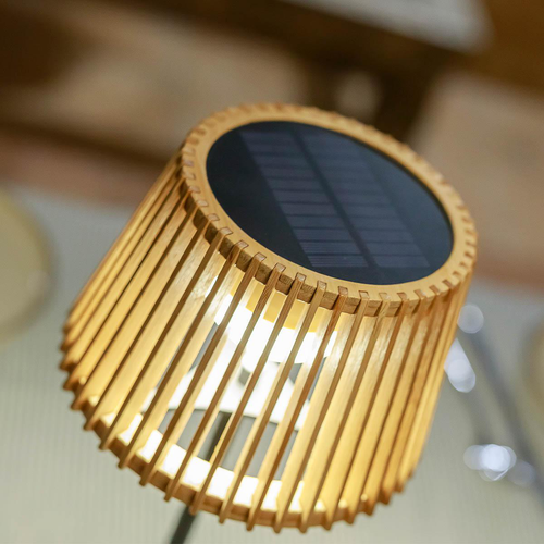 Visuel 9 du produit Lampe solaire Okinawa coloris marron effet blanc chaud en métal Newgarden - 20 à 30 cm