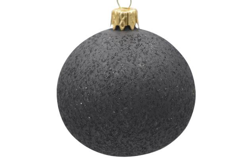 Visuel 1 du produit Suspension boule décorative coloris noir en verre - Ø 7 cm