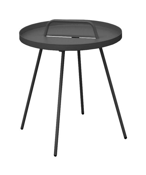 Visuel 1 du produit Table basse acier coloris gris Flower - Ø 41 x H 51 cm