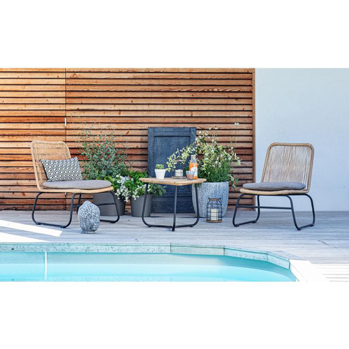 Visuel 4 du produit Fontaine LED murale avec vague en polyrésine 23 x 55 x 95 cm