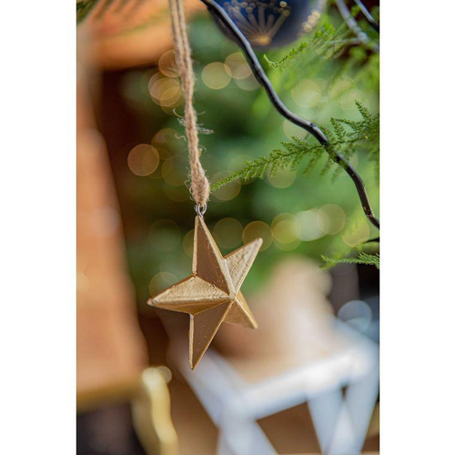 Visuel 3 du produit Étoile en bois Kaemingk - Ø 7,5 x l 3 cm