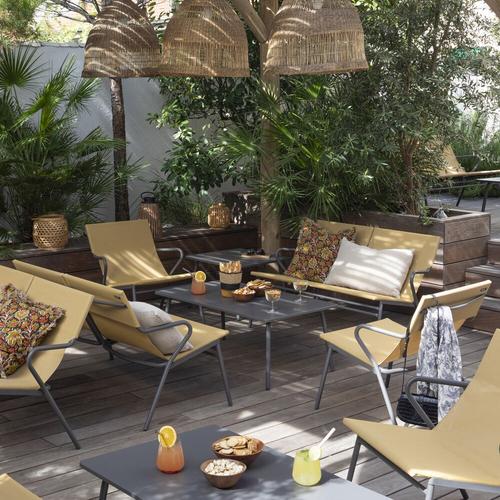 Visuel 6 du produit Table basse Vence Lafuma coloris gris en titane - 102 x 59 x 41 cm