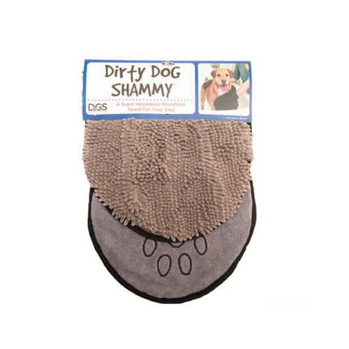 Visuel 1 du produit Serviette de toilettage pour chien coloris gris - 33 x 79 cm