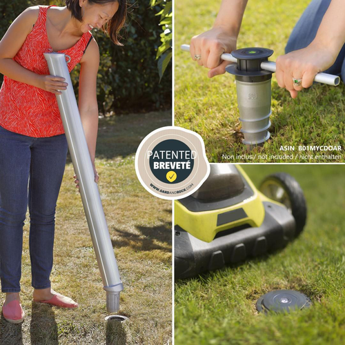 Visuel 4 du produit Poteau pour hamac amovible coloris gris en aluminium Gard&Rock - Ø 10 cm x 1,15 m