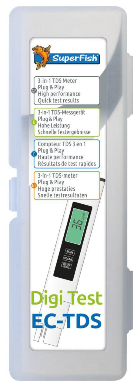 Visuel 1 du produit Conductimètre digital pour aquarium coloris blanc SuperFish