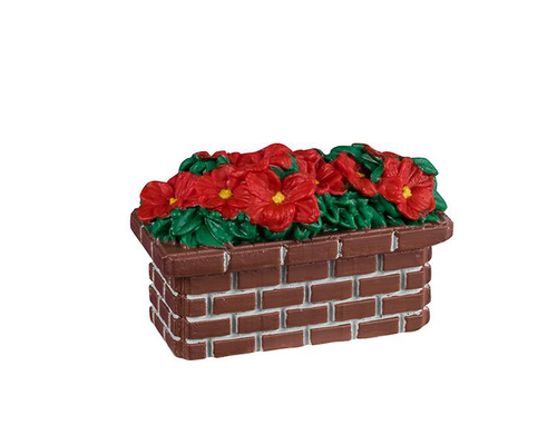 Visuel 1 du produit Accessoire pour village de Noël Lemax Jardinière de Poinsettia