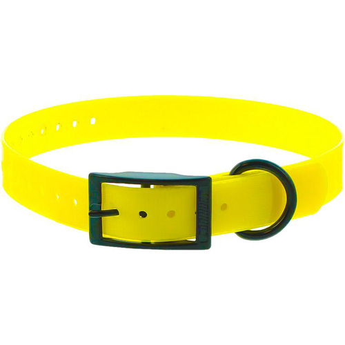 Visuel 1 du produit Collier pour chien en polyuréthane coloris jaune boucle double Canihunt Xtreme - 2,5 x 0,25 x 65 cm