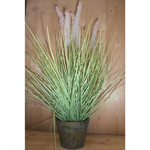Visuel 1 du produit Graminée artificielle en pot métal Ø 36 x H 120 cm