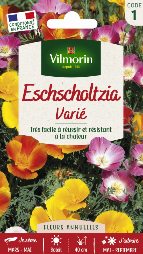 Visuel 1 du produit Eschscholtzia Varié Vilmorin - graines à semer