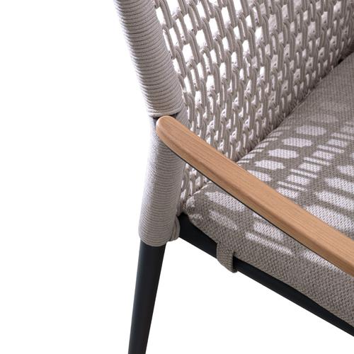 Visuel 9 du produit Fauteuil Maddox alu/teck/corde