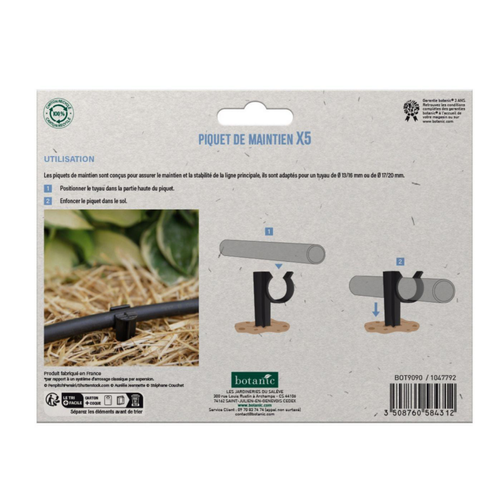 Visuel 2 du produit 10 piquets de maintien 16 mm botanic® - Arrosage en goutte à goutte