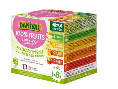 Visuel 1 du produit Poki panaché en gourde Danival bio 8x - 90 g