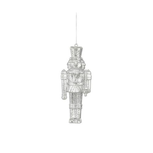 Visuel 1 du produit Casse-noisette à suspendre en plastique argenté - 12 x 4,5 x 2 cm