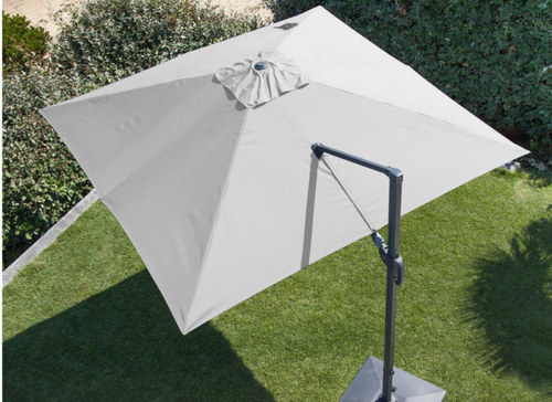 Visuel 3 du produit Parasol déporté, orientable, inclinable et rotatif en aluminium écru PROLOISIRS NH20 - 3x3m