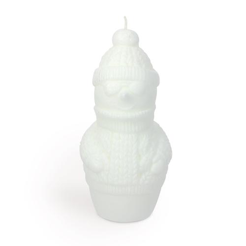 Visuel 1 du produit Bougie bonhomme de neige en pull en cire blanche Maison Berger - 8 x 7,5 x 15 cm