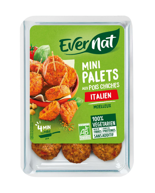 Visuel 1 du produit Mini palets aux pois chiches bio Evernat italien - 150 g