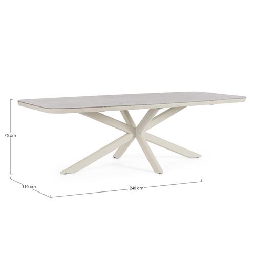 Visuel 7 du produit Table Isacco alu/pierre nat.