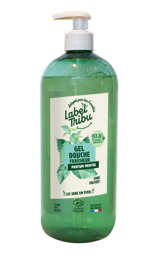 Visuel 1 du produit Gel douche fraîcheur bio Label Tribu - 1 L